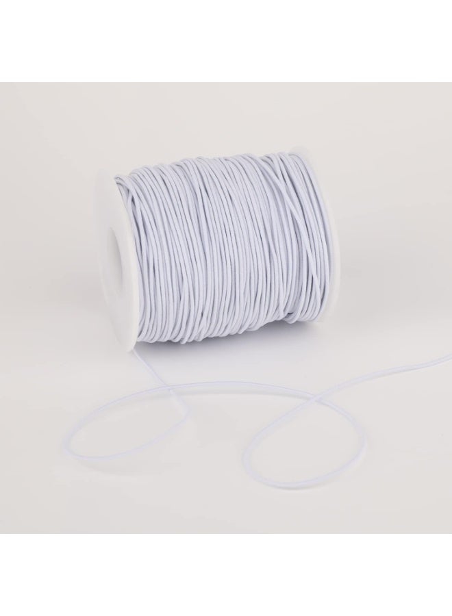 Elastic Cord for Bracelets, 1 mm 330 Feet Durable Bracelet String, Stretch Elastic String for Jewelry Making, Necklaces and Beading White - Image 1