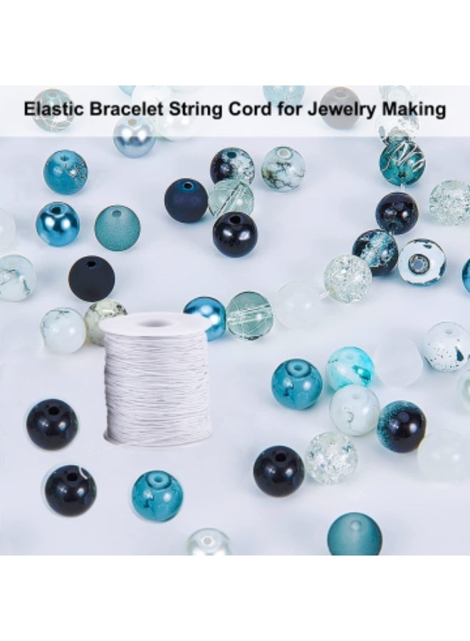 Elastic Cord for Bracelets, 1 mm 330 Feet Durable Bracelet String, Stretch Elastic String for Jewelry Making, Necklaces and Beading White - Image 4