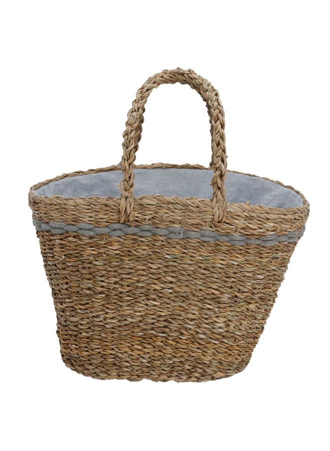 Alsaif Wicker Thermos Bag 44 X 28 Cm Grey Brown - Image 1