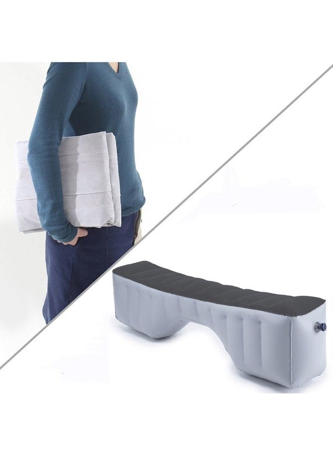 FMS Car Travel Inflatable Mattress Back Seat Gap Pad Mattress Air Bed Cushion Camping Air Couch (Gray) - Image 3