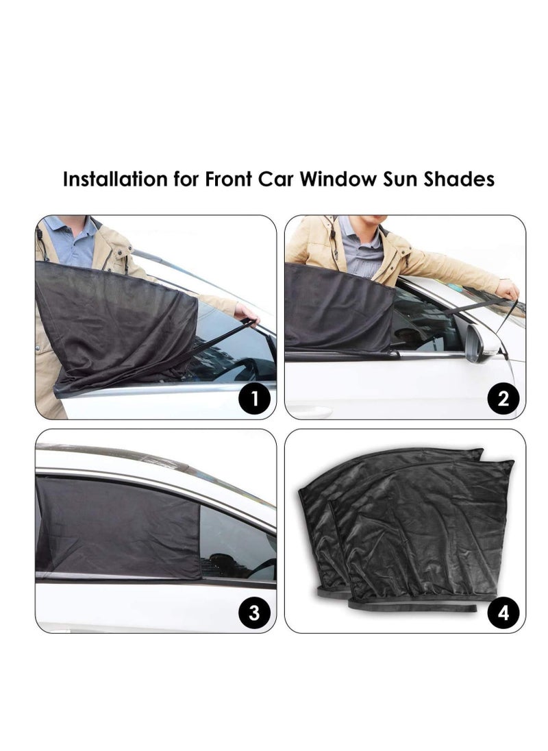 Generic Car side window sun shade to block sun rays (Pack of 2)  - Image 4