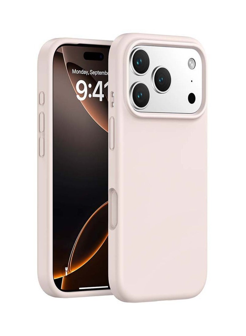 Silicone Case Compatible with iPhone 17 Pro, Slim Liquid Silicone Phone Case with 3-Layer Soft Rubber Shockproof Bumper with TPU Lining (Pink) - Image 1