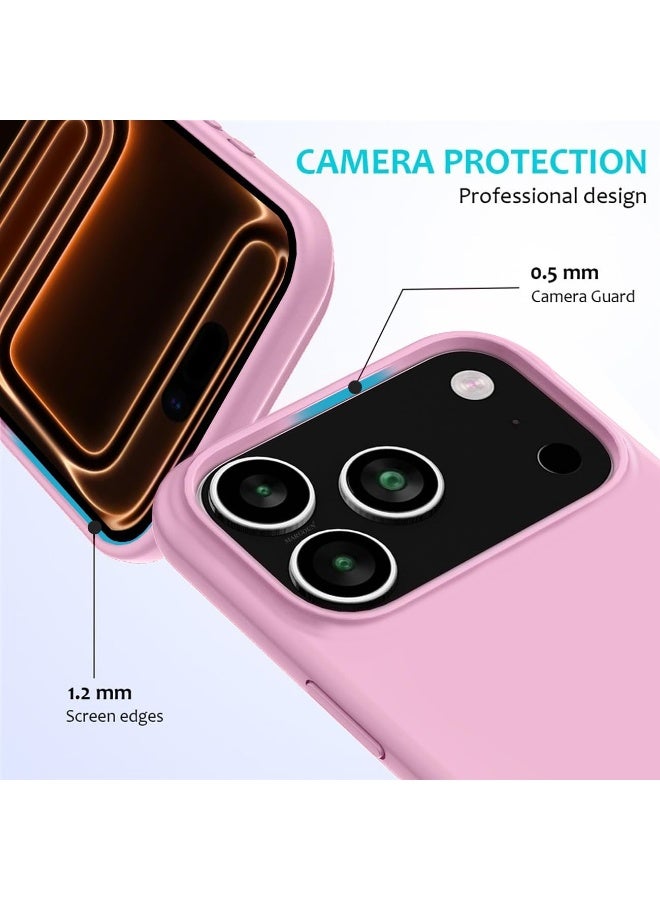 Premium Liquid Silicone Case for iPhone 17 Pro Slim Fit, Soft Touch with Microfiber Lining & Enhanced Camera Protection - Durable & Anti-Fingerprint | Pink - Image 2
