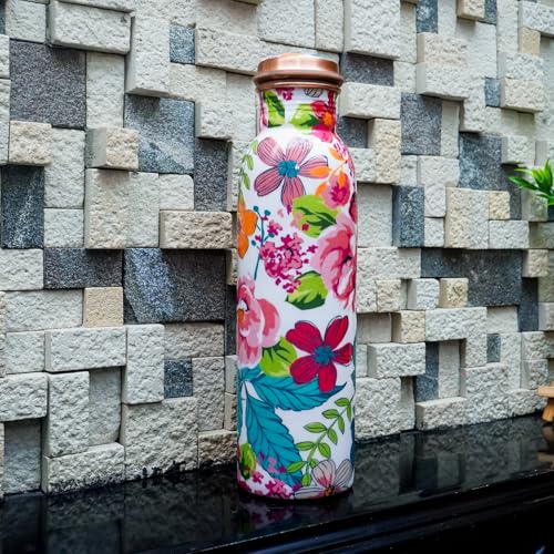 Perilla Home Pure Copper Water Bottle 34 Oz Leak Proof 100% Pure - Ayurvedic Copper Vessel - Drink More Water And Enjoy The Health Benefits Immediately - For Gym, Yoga Bottle (Plain) - Image 5