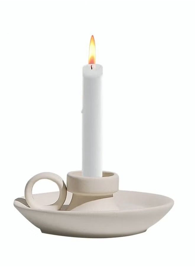 MIXDE Multifunctional Candle Holder Simple Ceramic Embryo Ornament Dried Flowers Flower Arrangement Vase Creative Modeling Artistic Home Decoration 