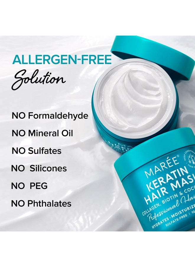 MAREE Hair Mask For Damaged Hair - Keratin Hair Treatment Conditioner - Extremely Deep Conditioning Hair Mask For Dry Damaged Hair And Growth, Hydrating And Repair, Keratina Mascarilla Para El Cabello - Image 4
