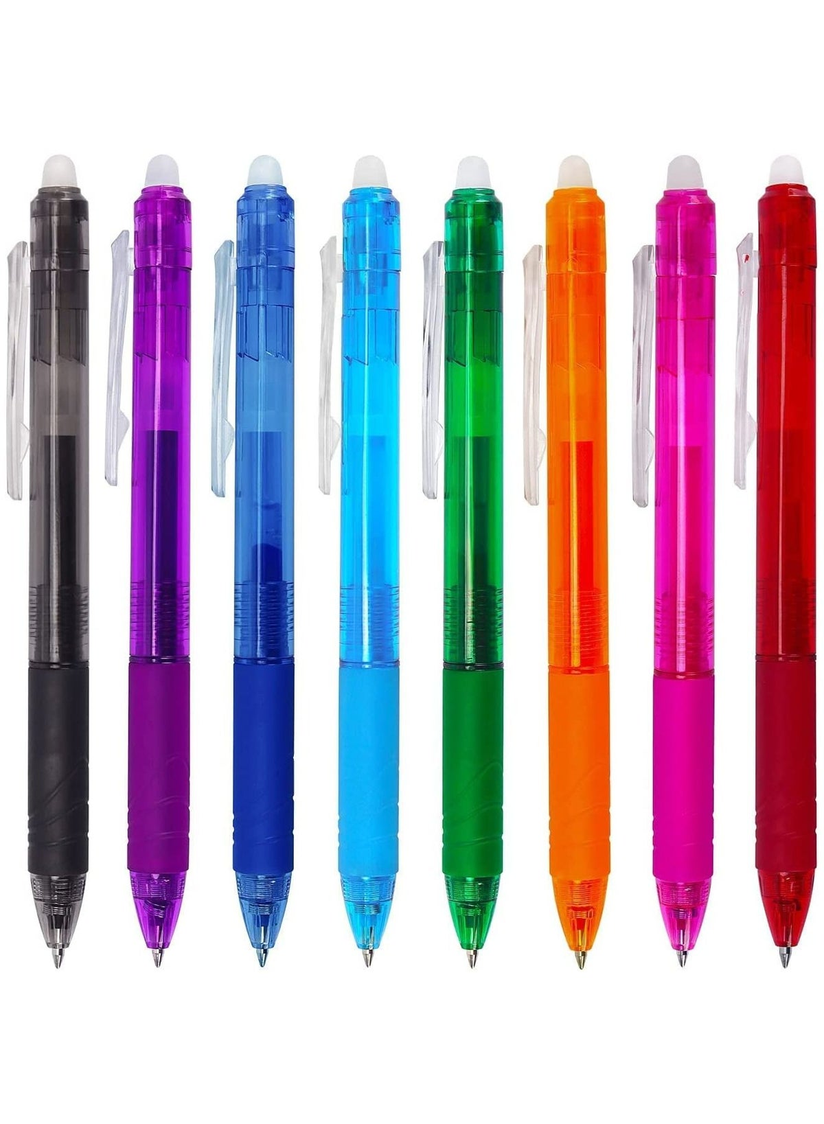 Generic Erasable Gel Pens, 8 Colors Retractable Erasable Gel Pens ...