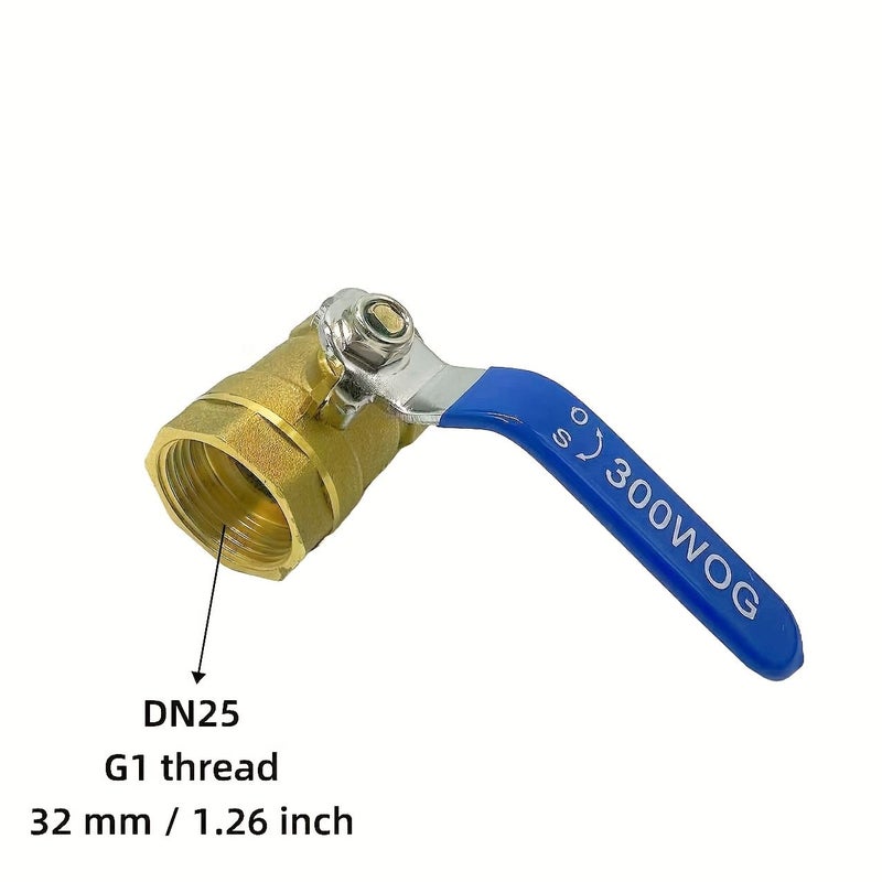 1 Inch DN25 Threaded Brass Ball Valve High Flow Water Pipe Control - Image 5