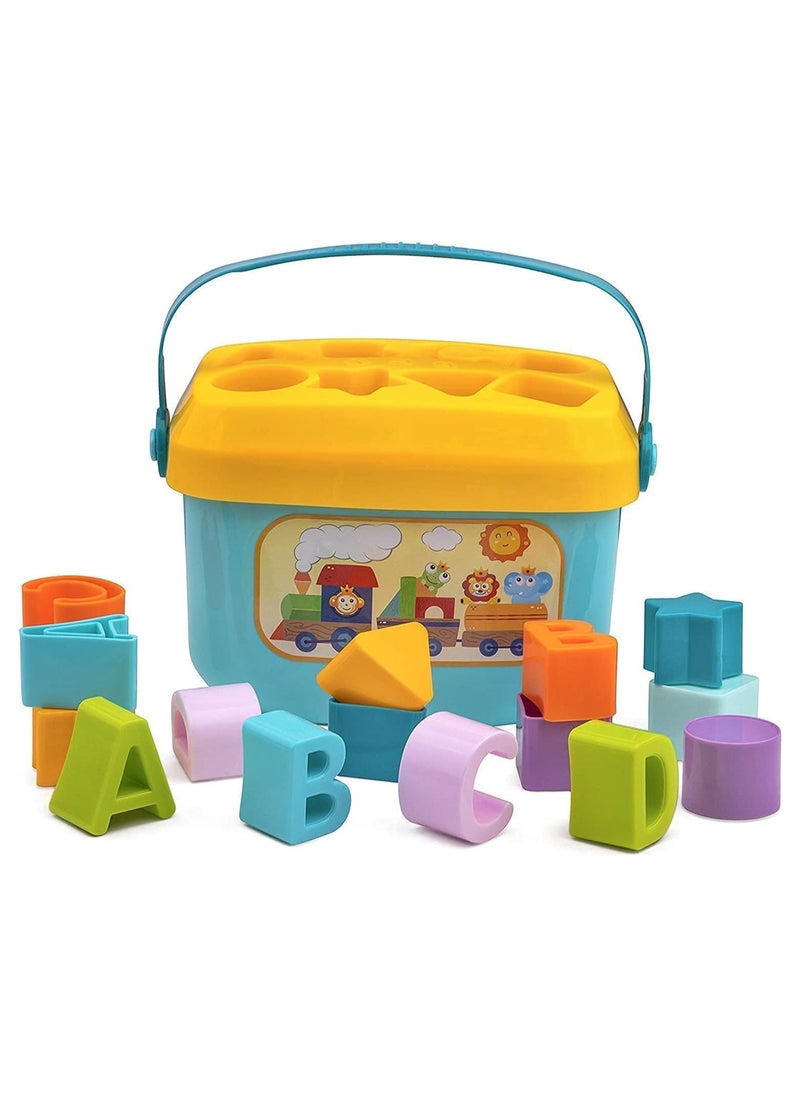 Generic - KIDSZONE Baby's First Shape Sorting Blocks Sorter Bucket for Toddler & Kids (Shape Bucket) - Image 1