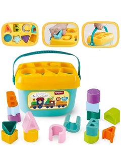 Generic KIDSZONE Baby's First Shape Sorting Blocks Sorter Bucket for Toddler & Kids (Shape Bucket)  - Image 2