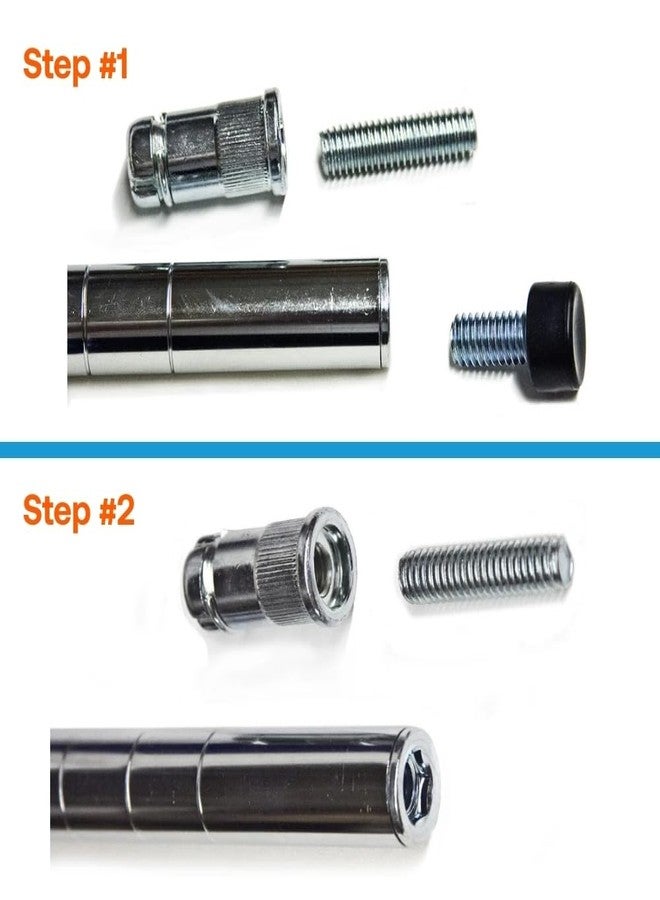 Si Shelving Inc. Post Extension Kit for (4) Wire Shelving Posts - Image 3