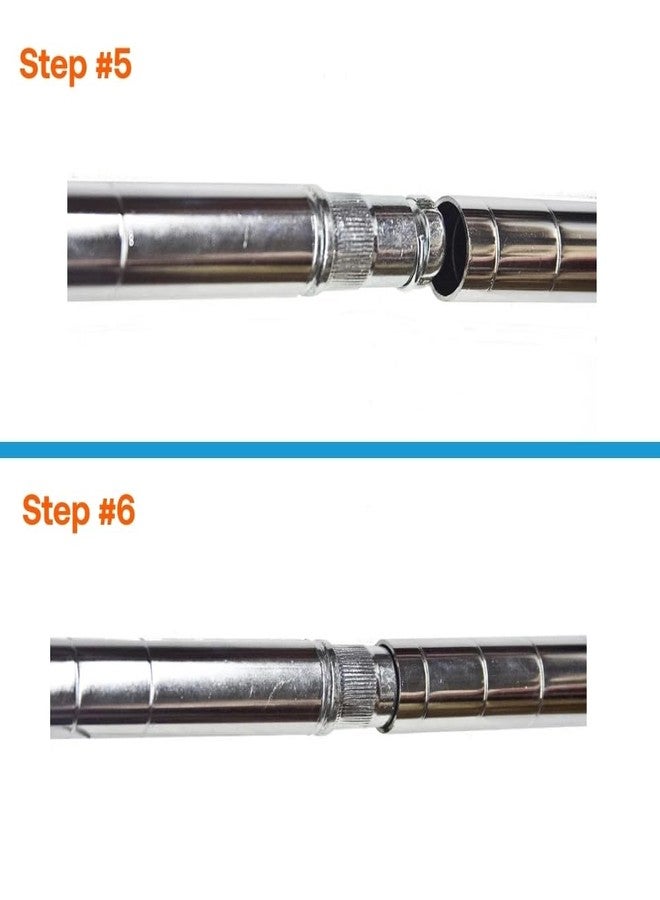 Si Shelving Inc. Post Extension Kit for (4) Wire Shelving Posts - Image 5