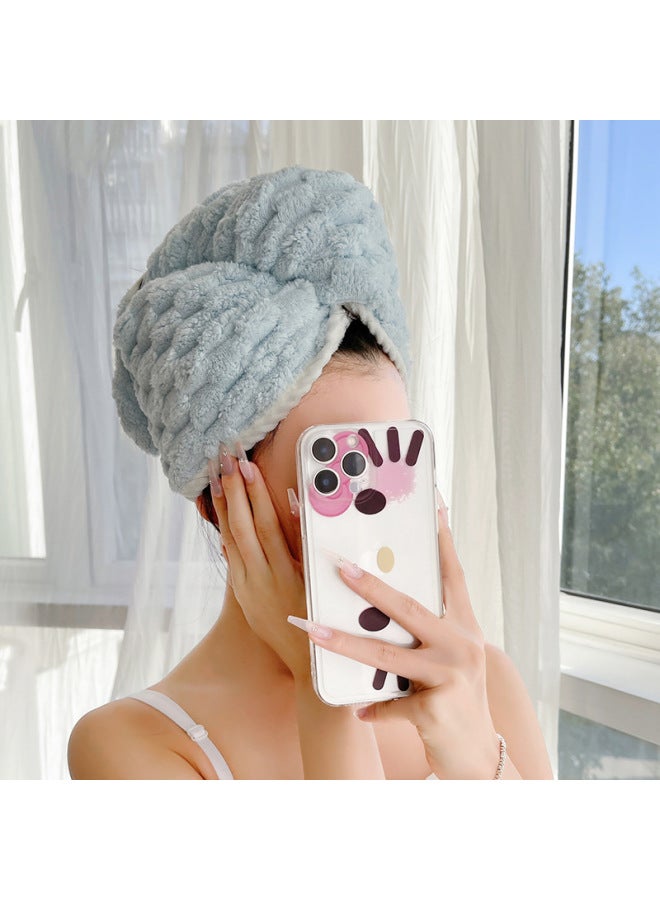 Cloud Velvet Edge Thickened Coral Velvet Hair Dried Hat Face Wash Headband Makeup Remover Absorbent Hair Dried Scarf Moon Scarf