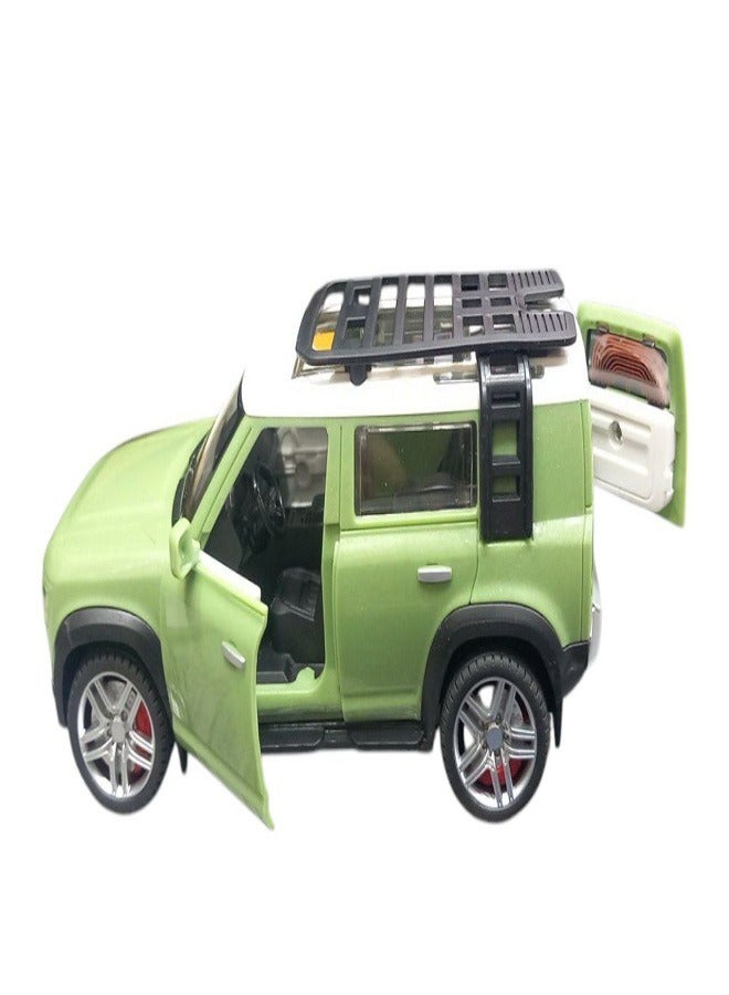 مجموعة هدايا مركبة دفاعية بلاستيكية مصبوبة بمقياس 1/32، مجموعة ألعاب محاكاة مركبة للطرق الوعرة باللون اخضر - Image 3