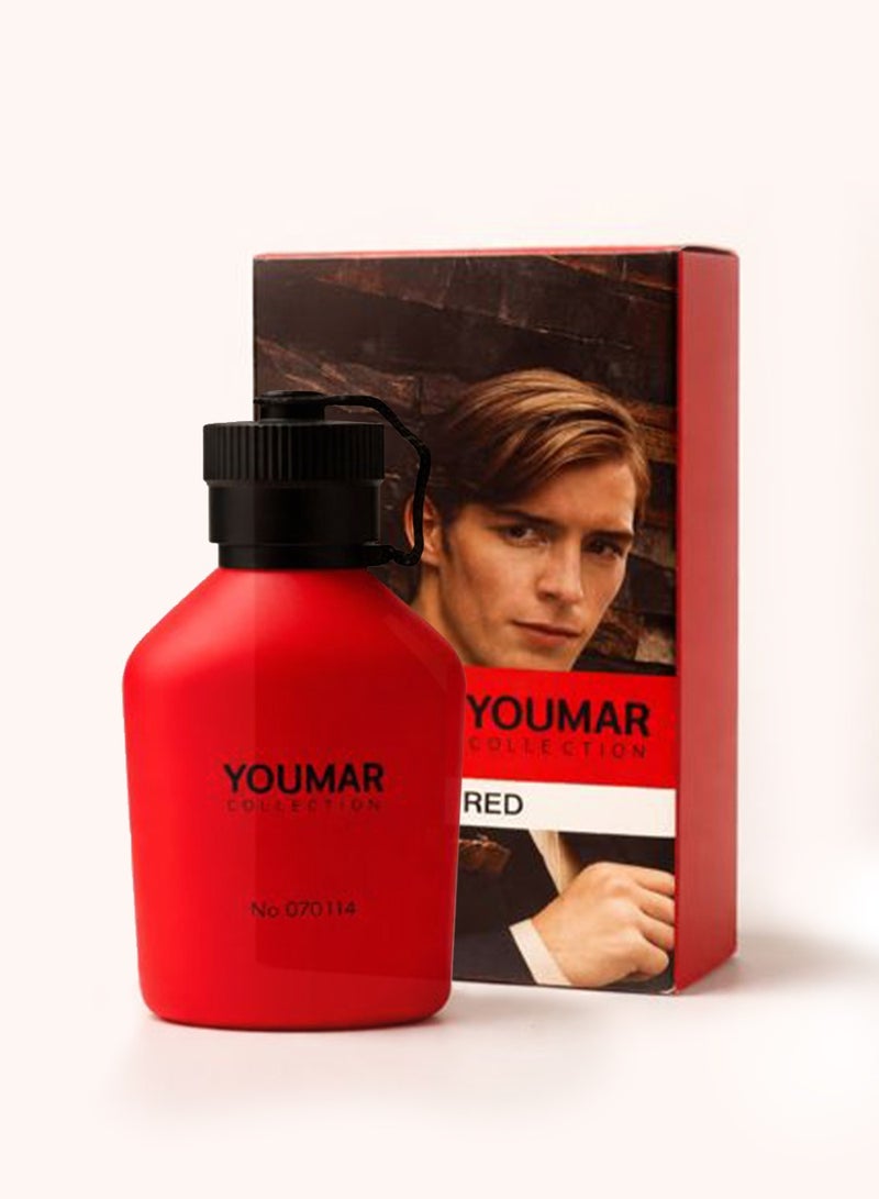 Youmar Collection Red No. 070114 Luxury Perfume for Men 100ML – Long-Lasting Fruity Citrus & Amber Cologne | Premium Men’s Fragrance - Image 2