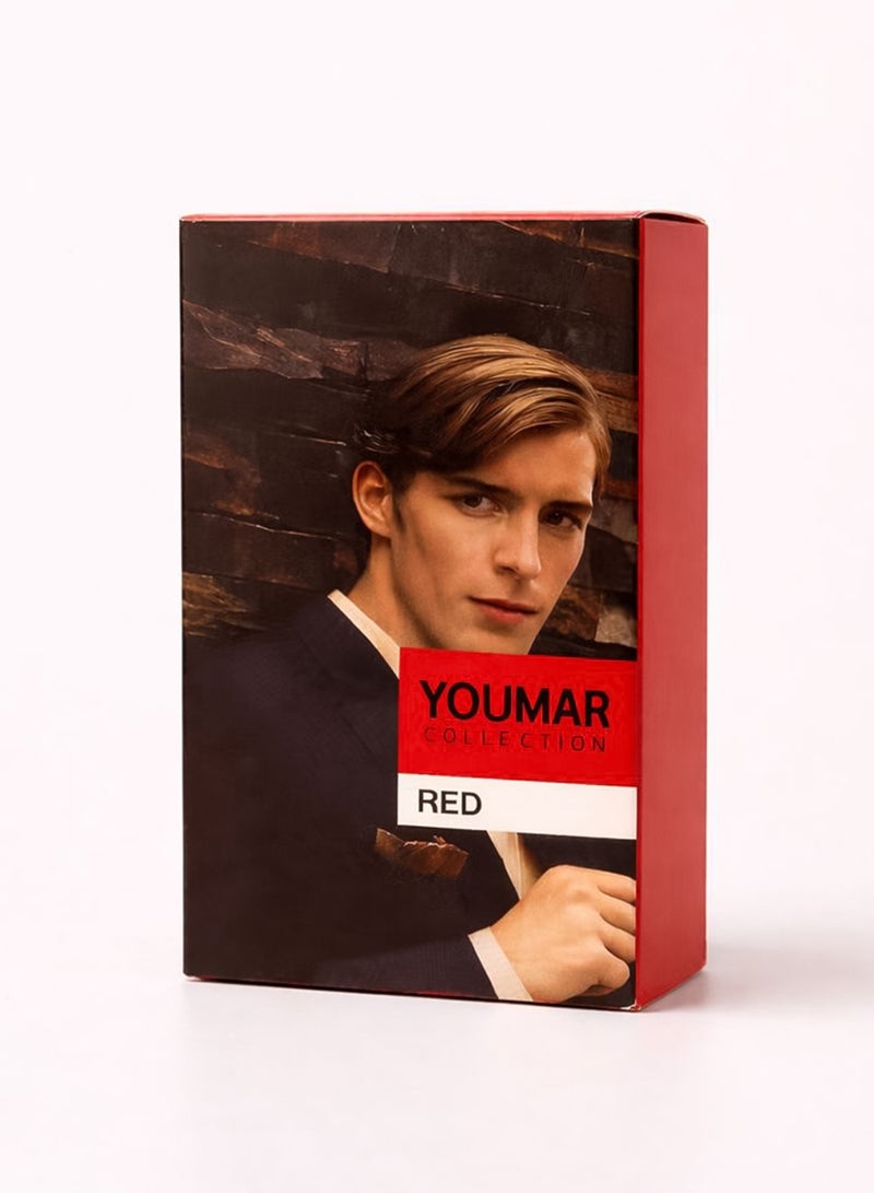 Youmar Collection Red No. 070114 Luxury Perfume for Men 100ML – Long-Lasting Fruity Citrus & Amber Cologne | Premium Men’s Fragrance - Image 5