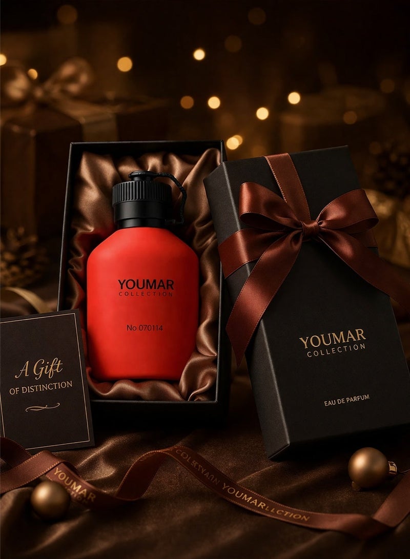 يومار عطر يومار كولكشن ريد رقم 070114 فاخر للرجال 100 مل – كولونيا تدوم طويلاً بنفحات الفواكه الحمضية والعنبر | عطر رجالي مميز - Image 4