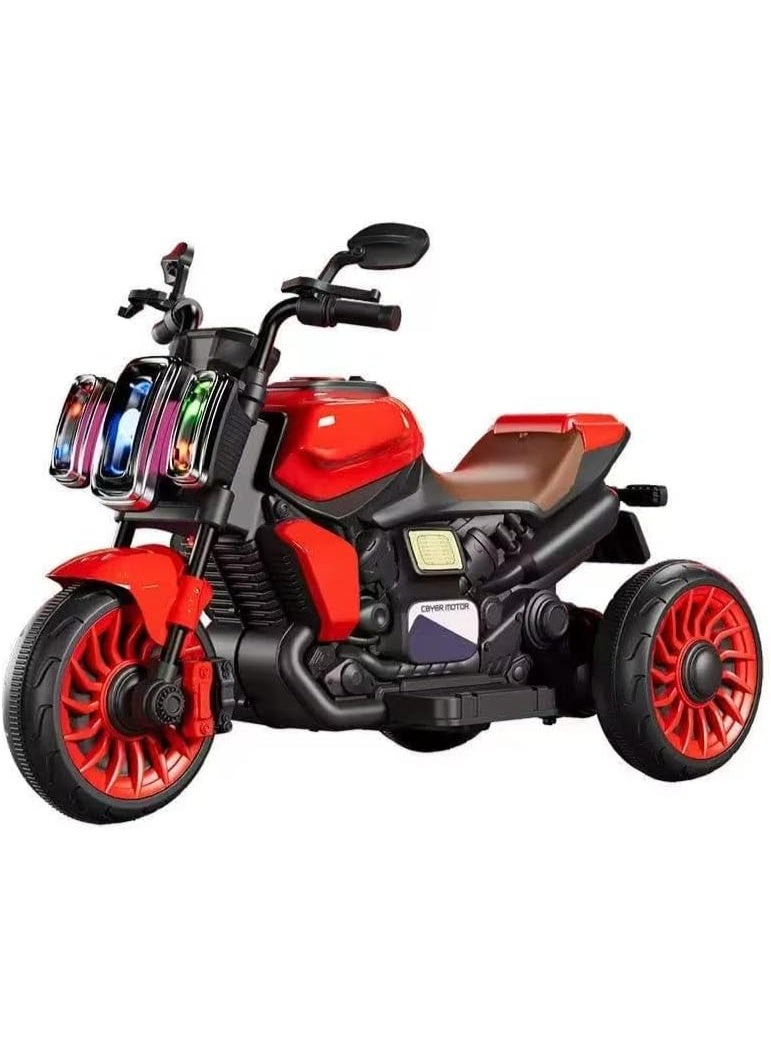 دراجة نارية كهربائية للأطفال بألوان متعددة (أبيض وأحمر) - Image 2