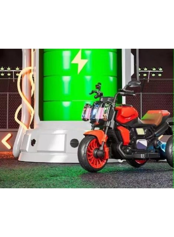 دراجة نارية كهربائية للأطفال بألوان متعددة (أبيض وأحمر) - Image 3