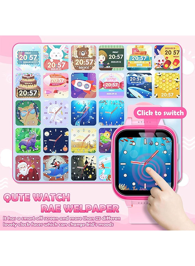 Arabest Kids Smart Watch,Rechargeable Touch Screen Toddler Watch,Game and Music Player Puzzle Toy for Birthday Gift for Kids(Pink)  - Image 4