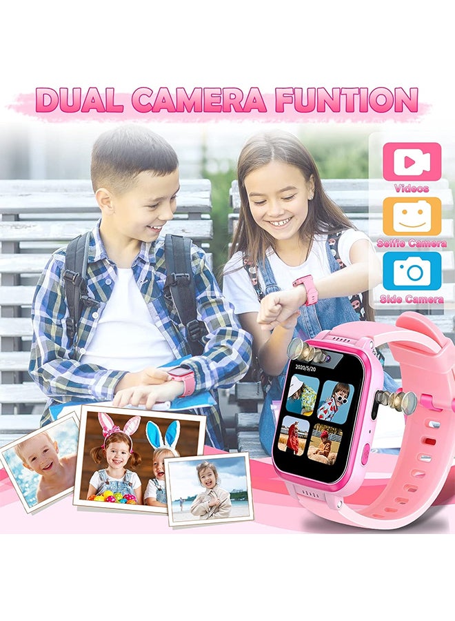 Arabest Kids Smart Watch,Rechargeable Touch Screen Toddler Watch,Game and Music Player Puzzle Toy for Birthday Gift for Kids(Pink)  - Image 2