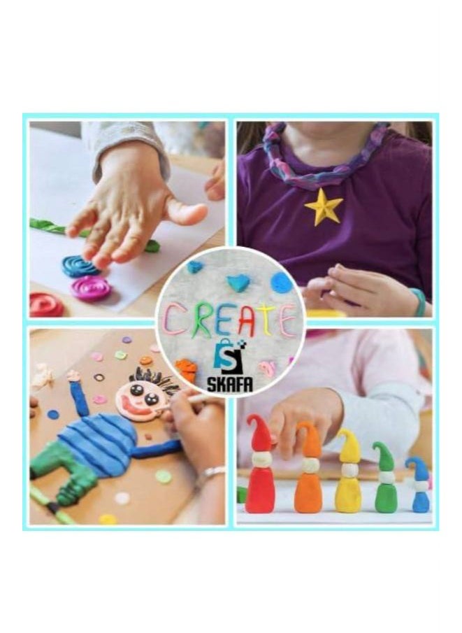 Generic - 48 Pieces Air Dry Foam Clay for Kids, Non-Sticky Hands with Creative Tools, Hypoallergenic and Eco-Friendly, Suitable for Kids and Adults, Perfect for Crafts and Art Creation - Image 1
