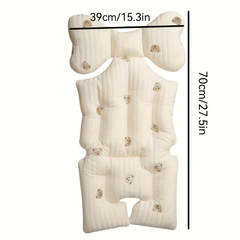 Thickened Pure Cushion For Strollers Baby Carriers And High Chairs Little Bear Suitable For All Seasons - Image 3