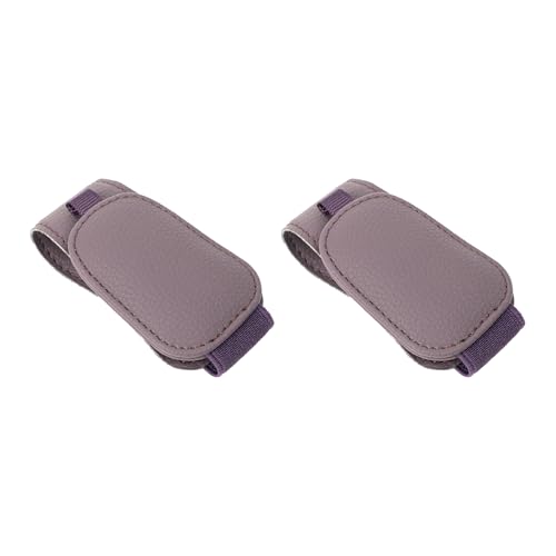 Yuoyar 2 Packs Magnetic Sunglass Holder for Car Visor - Universal Sunglasses Clip for Different Size Eyeglasses - Convenient Interior Car Accessories (Purple) - Image 1