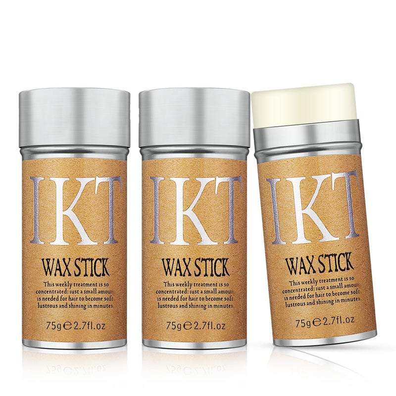Shiyalan Wax Styling Stick for Non-Greasy Hair Pomade with Strong Hold, Floral Scent - For Hair - 3 PCS - Image 1