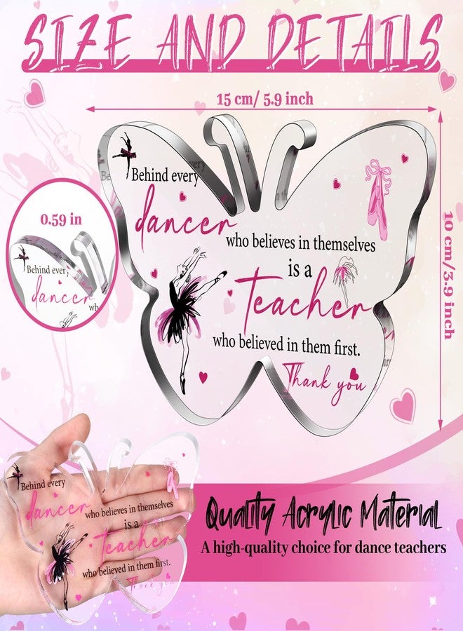 Perthlin Teacher Appreciation Gifts for Women Acrylic Thank You Gift from Student Graduation End of Year Present for Office Desk Decor Paperweight Keepsake(Dancer Teacher) - Image 3