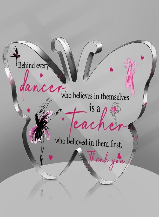 Perthlin Teacher Appreciation Gifts for Women Acrylic Thank You Gift from Student Graduation End of Year Present for Office Desk Decor Paperweight Keepsake(Dancer Teacher) - Image 1