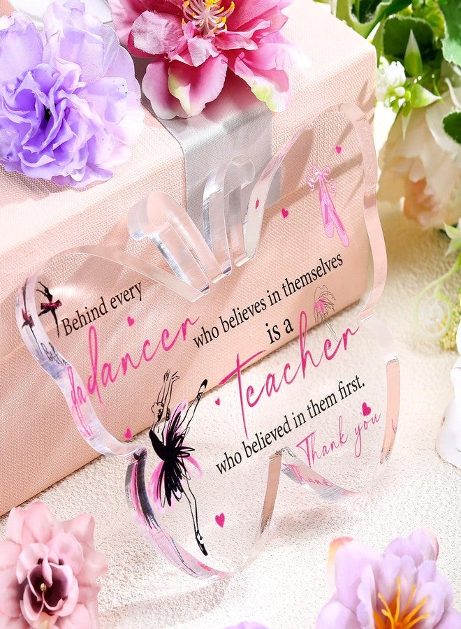 Perthlin Teacher Appreciation Gifts for Women Acrylic Thank You Gift from Student Graduation End of Year Present for Office Desk Decor Paperweight Keepsake(Dancer Teacher) - Image 2