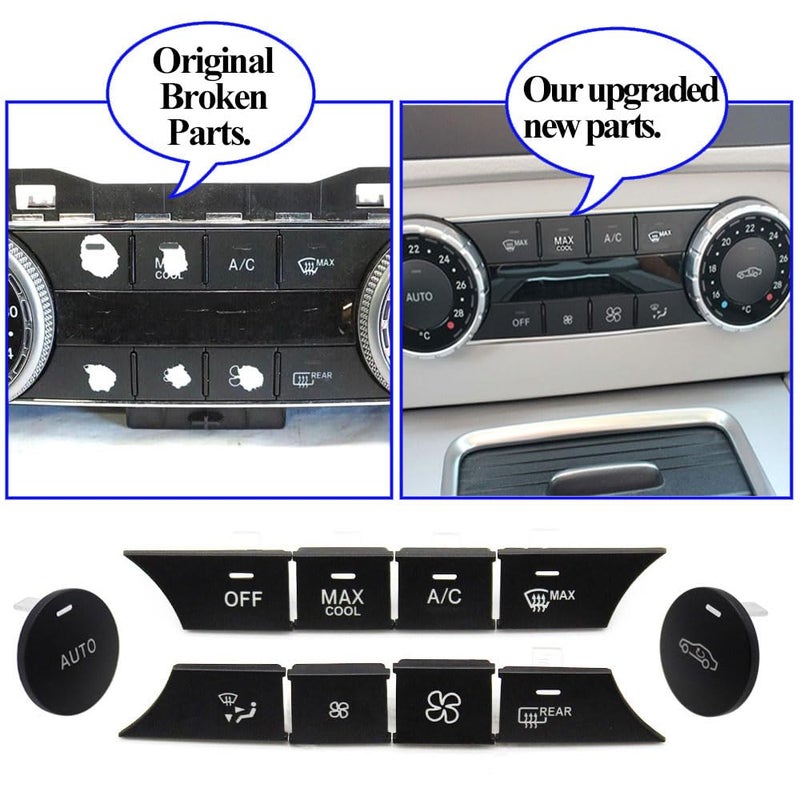 Goodithy AC Climate Control Button Cover Kit for Mercedes Benz - Image 4