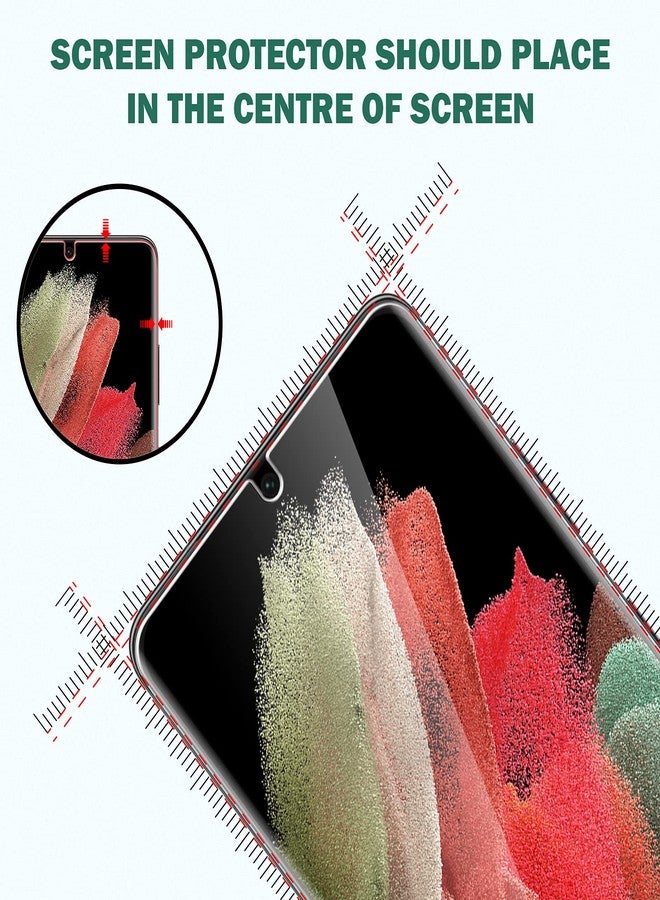 EGV 3 Pack Screen Protector Compatible for Samsung Galaxy S21 Ultra 6.8-inch, HD Clear Flexible Film, Positioning Tool, Support Fingerprint, Bubble Free, Model No. ZU - Image 3