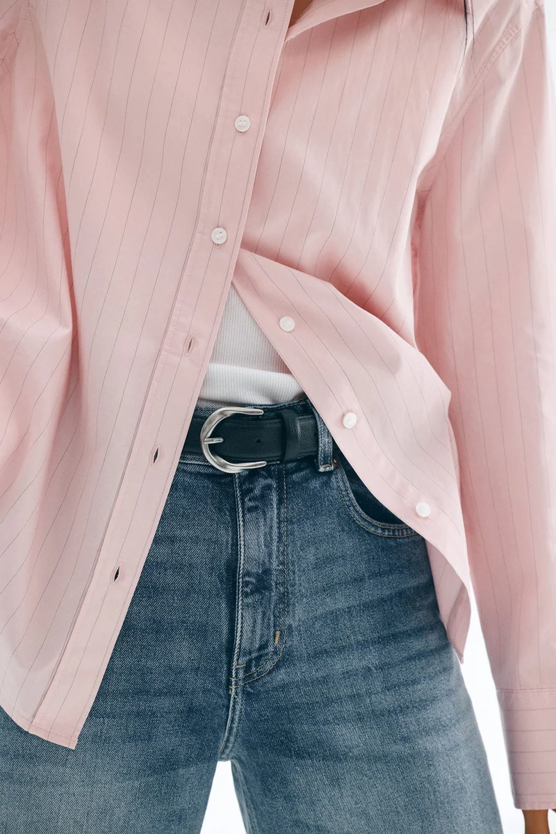 اتش اند ام قميص بوبلين