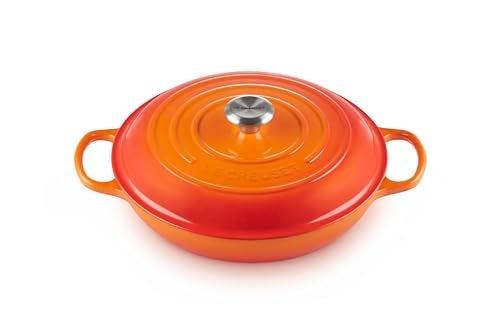Le Creuset Enameled Cast Iron Signature Braiser, 3.5 qt., Flame - Image 5