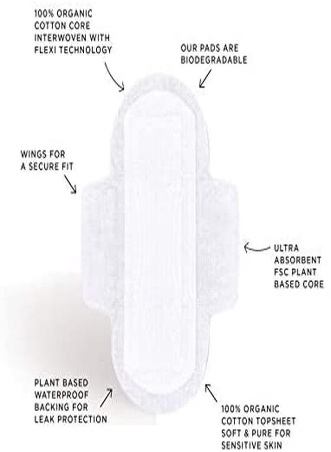 تنكل فوط صحية قطنية عضوية من تينكل سيلك للفتيات المراهقات | من 9 إلى 19 سنة | فوط فائقة النعومة وخالية من الطفح الجلدي للفتيات المراهقات | فوط صغيرة مضادة للبكتيريا وقابلة للتحلل الحيوي | مناسبة لجميع أنواع التدفق | عبوة من 20 - Image 2