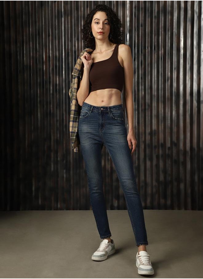HIGH STAR Women Comfort Skinny Fit High-Rise Heavy Fade Stretchable Jeans  - Image 1