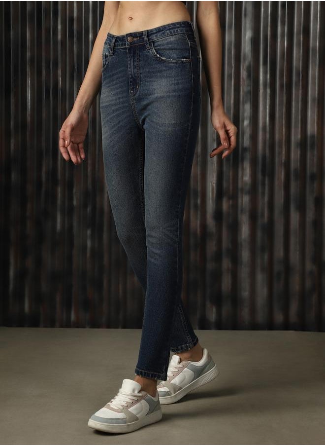 HIGH STAR Women Comfort Skinny Fit High-Rise Heavy Fade Stretchable Jeans  - Image 3