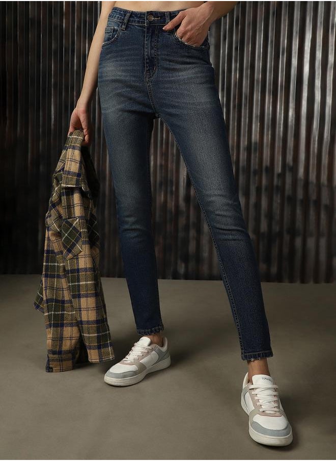 HIGH STAR Women Comfort Skinny Fit High-Rise Heavy Fade Stretchable Jeans  - Image 2