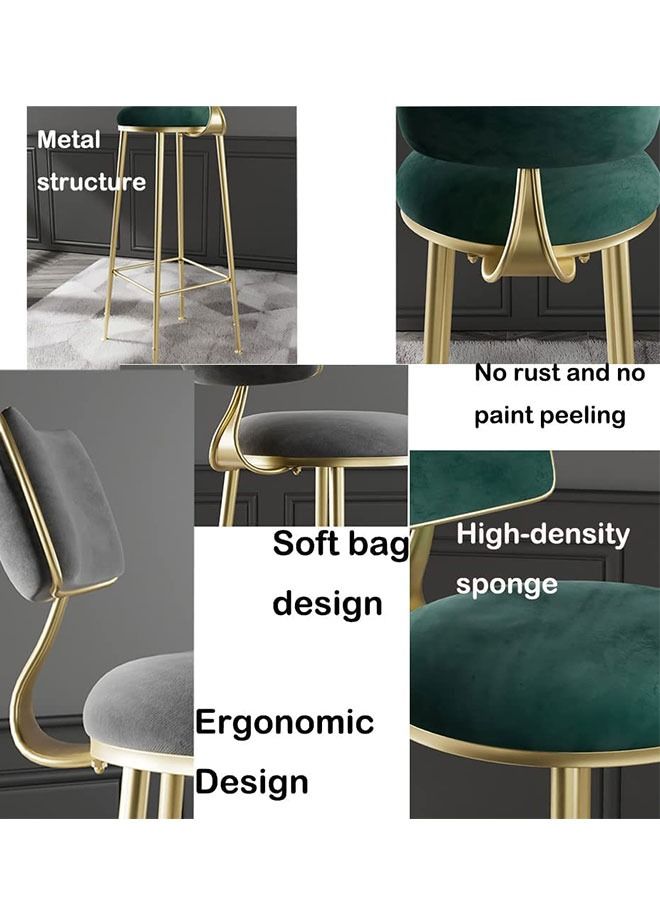 GoldenLike Bar Stool with Back,Counter Stools Bar Chairs with Sturdy Steel Frame for Dining Room,Kitchen,Party(2PCS/Black)  - Image 5