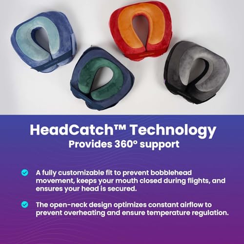 Cabeau Softest Neck Pillow Ever for Travel – Evolution Earth Deluxe – 360° Head, Neck and Chin Support for Sleeping – Sustainable Memory Foam - Buttery Soft Fabric with Compact Carrying Case (Water) - Image 3