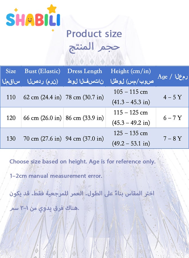مجموعة تنكر الأميرة للفتيات مع فستان بأكمام طويلة وضفيرة شقراء وملاحقات للدور التمثيلي