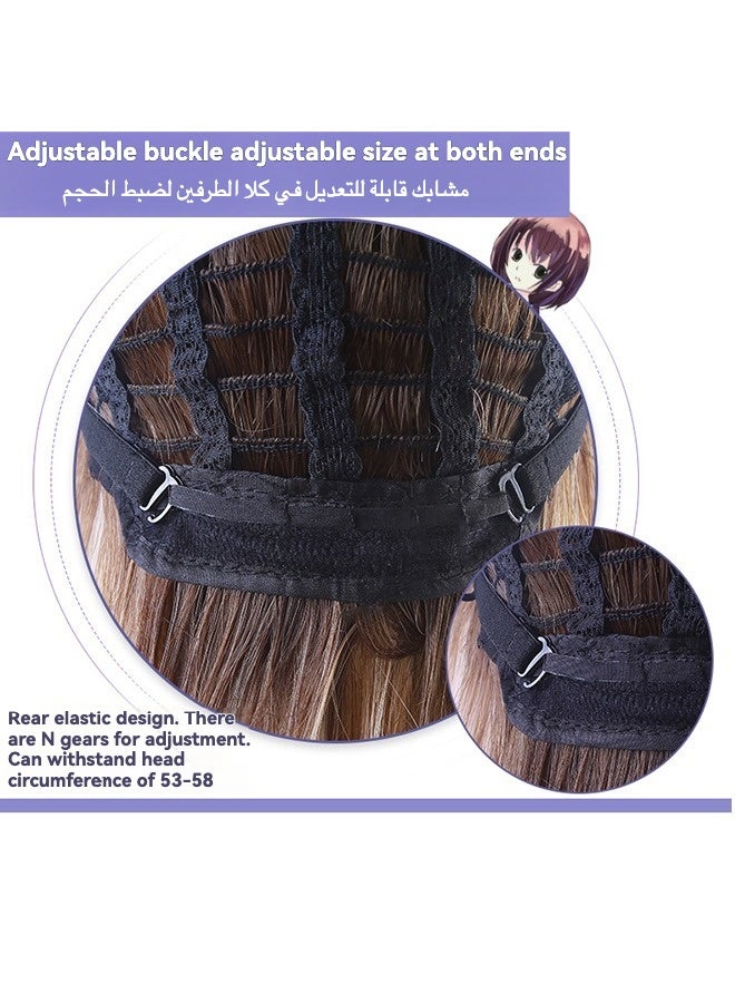 مجموعة تنكر الأميرة للفتيات مع فستان بأكمام طويلة وضفيرة شقراء وملاحقات للدور التمثيلي