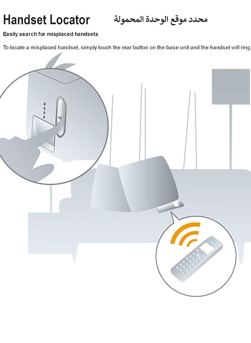 باناسونيك هاتف أرضي رقمي لاسلكي KX-TG3611 (أسود) - Image 5