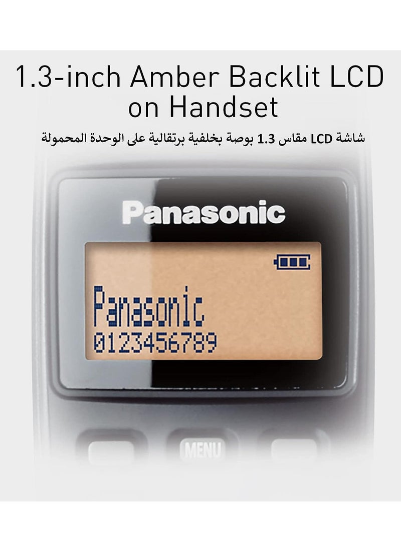 باناسونيك هاتف أرضي رقمي لاسلكي KX-TG3611 (أسود) - Image 3