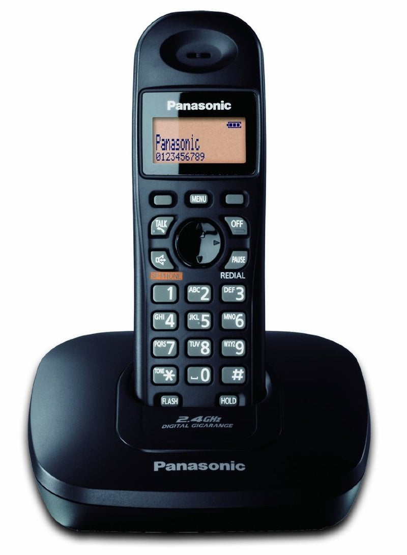 باناسونيك هاتف أرضي رقمي لاسلكي KX-TG3611 (أسود) - Image 2