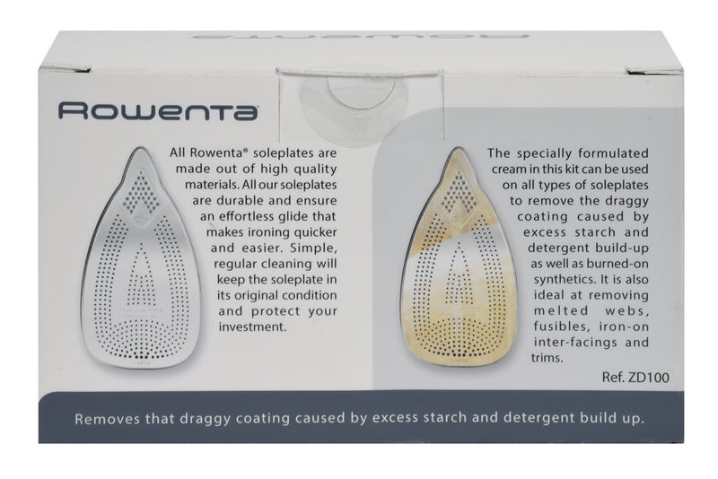 Rowenta Garment Care Accessories, Cleaning Kit for Steam Iron, Non toxic, Improve the Soleplate Glide, Starch or Melted, Synthetic Fiber Remover - Image 3