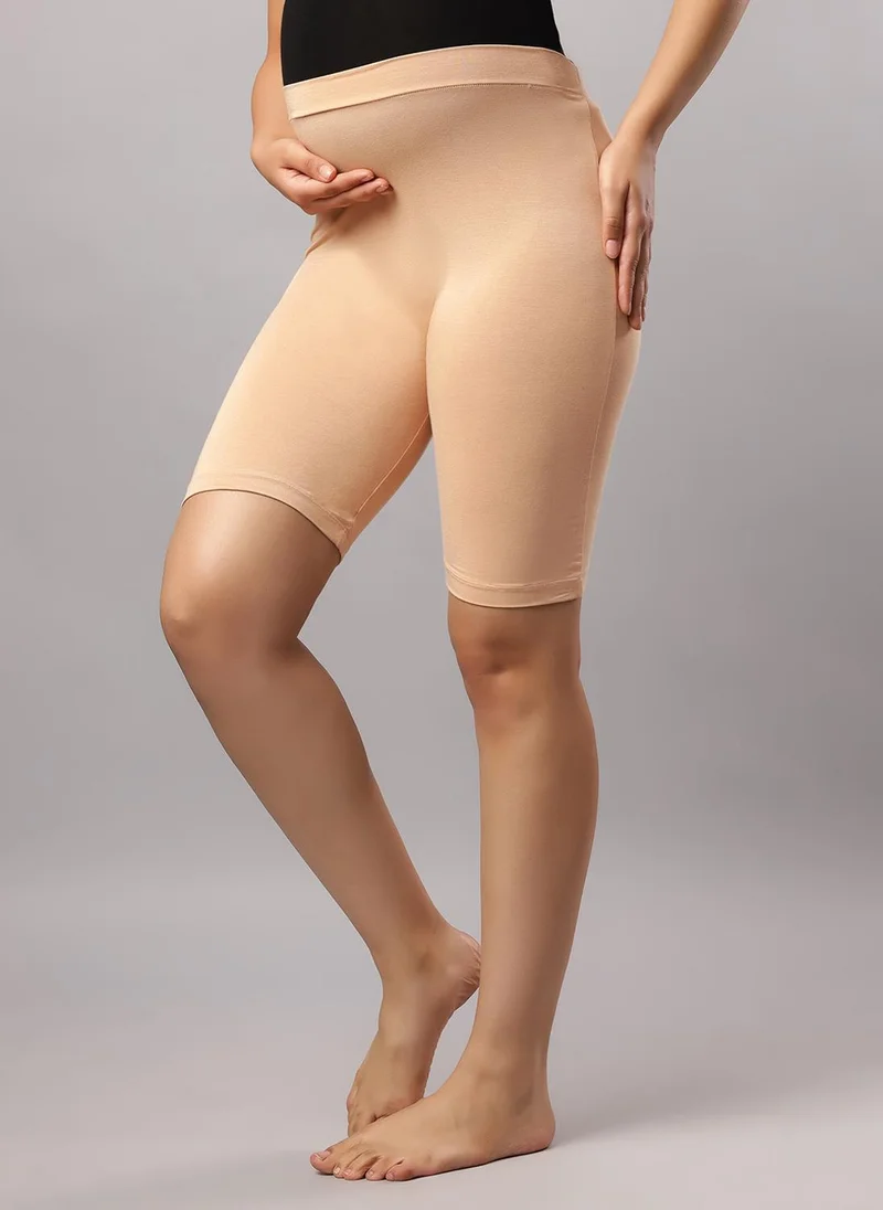 تامي طقم تامي (Tummy) مكون من سترة رضاعة وشورت حمل بخصر عالي - لون بيج