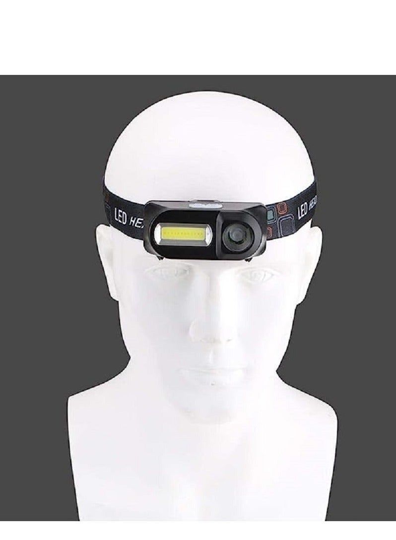 Mini  LED Headlight Headlamp Head Lamp Flashlight USB Rechargeable  Torch Camping Hiking - Image 3